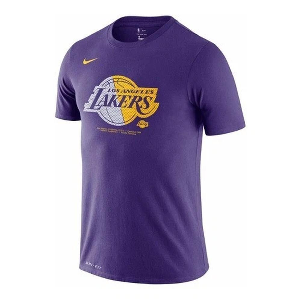 Los Angeles La Lakers Nba T-Shirt At0421-547 Purple Gold White Mens Small